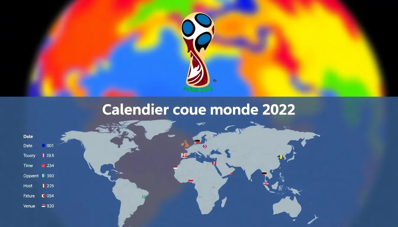 Calendrier Coupe du Monde 2022 : Dates, Horaires et Matchs Complets